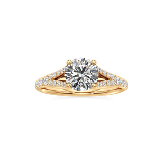 Split Prong Set Basket Pear Engagement Ring