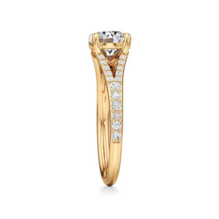 Split Prong Set Basket Pear Engagement Ring