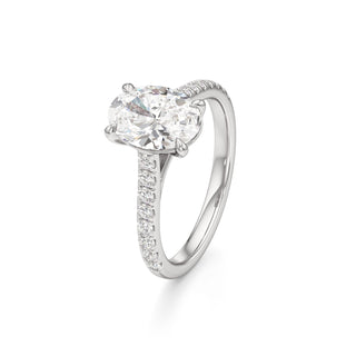 Tessa Pear Pave Band Cathedral