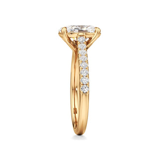 Tessa Pear Pave Band Cathedral