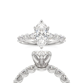 Tilda Emerald Shared Prong Diamond Band