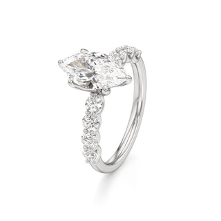 Tilda Pear Shared Prong Diamond Band