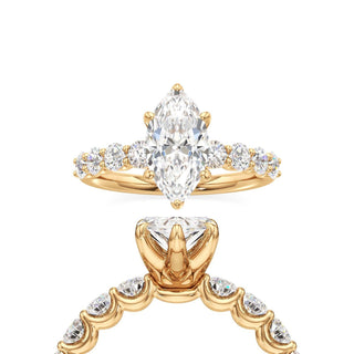 Tilda Emerald Shared Prong Diamond Band