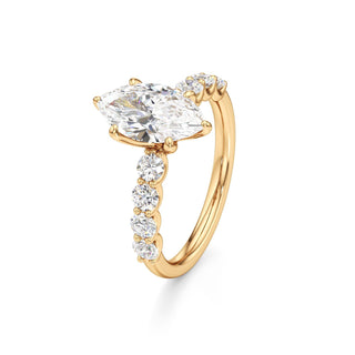 Tilda Pear Shared Prong Diamond Band