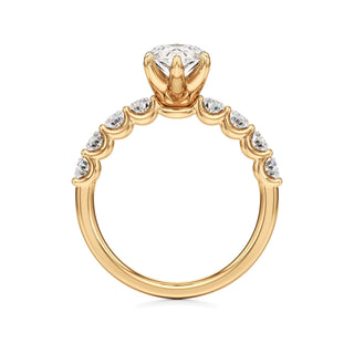 Tilda Pear Shared Prong Diamond Band