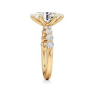 Tilda Pear Shared Prong Diamond Band