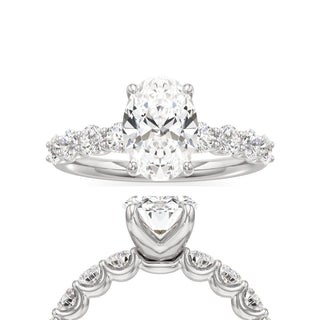 Tilda Emerald Shared Prong Diamond Band