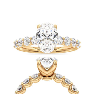 Tilda Emerald Shared Prong Diamond Band