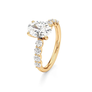 Tilda Pear Shared Prong Diamond Band