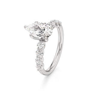Tilda Pear Shared Prong Diamond Band