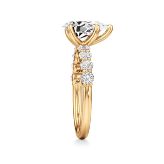 Tilda Pear Shared Prong Diamond Band