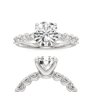 Tilda Emerald Shared Prong Diamond Band