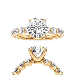 Tilda Emerald Shared Prong Diamond Band
