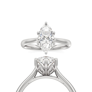 Topaz Pear Six Prong Cathedral