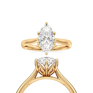 Topaz Pear Six Prong Cathedral