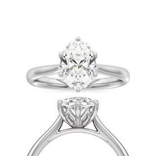 Topaz Pear Six Prong Cathedral