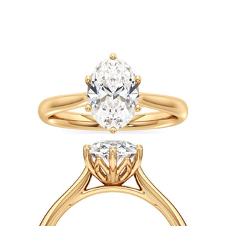 Topaz Pear Six Prong Cathedral