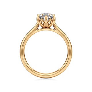 Topaz Round Six Prong Cathedral