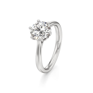 Topaz Round Six Prong Cathedral