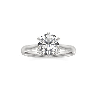 Topaz Round Six Prong Cathedral
