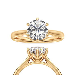 Topaz Pear Six Prong Cathedral