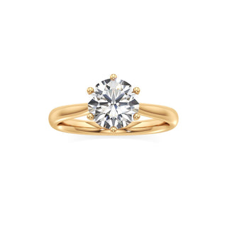 Topaz Round Six Prong Cathedral
