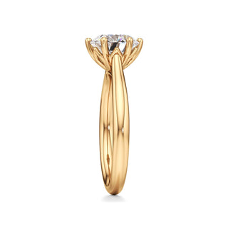 Topaz Round Six Prong Cathedral