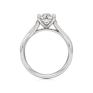 Twist Channel Set Basket Emerald Engagement Ring