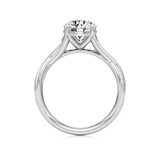 Twist Channel Set Basket Emerald Engagement Ring