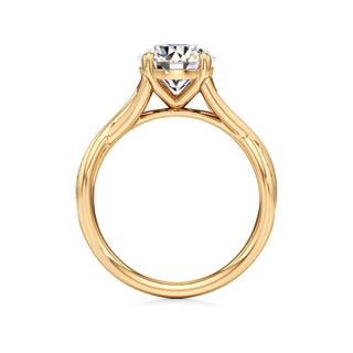 Twist Channel Set Basket Emerald Engagement Ring