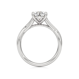 Twist Plain Basket Oval Engagement Ring