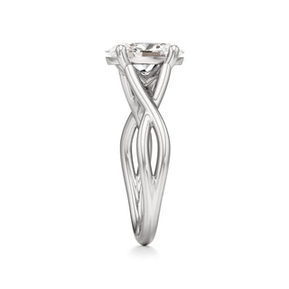 Twist Plain Basket Oval Engagement Ring