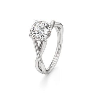 Twist Plain Basket Oval Engagement Ring
