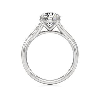 Twist Plain Basket Oval Engagement Ring