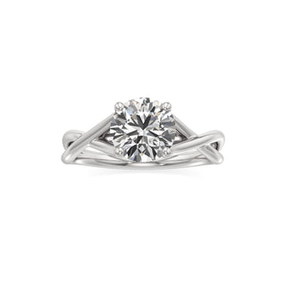 Twist Plain Basket Oval Engagement Ring