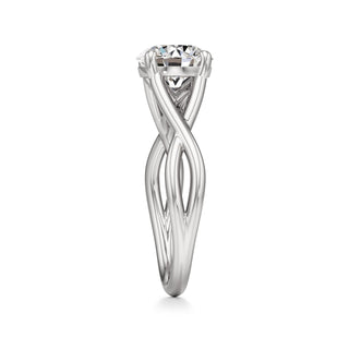 Twist Plain Basket Oval Engagement Ring