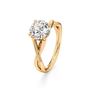 Twist Plain Basket Oval Engagement Ring