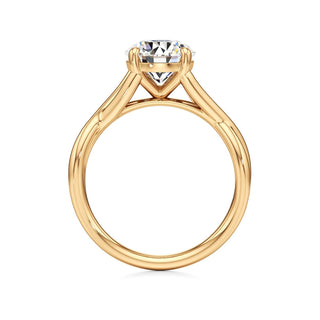 Twist Plain Basket Oval Engagement Ring