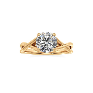 Twist Plain Basket Oval Engagement Ring