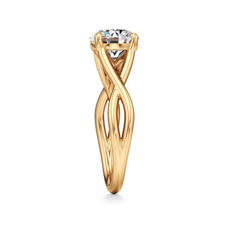 Twist Plain Basket Oval Engagement Ring