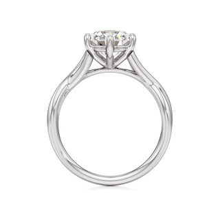Twist Plain Six Prong Pear Engagement Ring