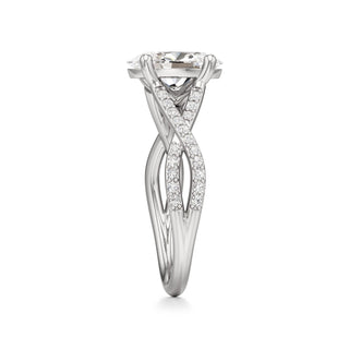 Twist Prong Set Basket Marquise Engagement Ring
