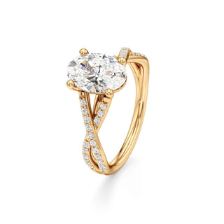 Twist Prong Set Basket Marquise Engagement Ring