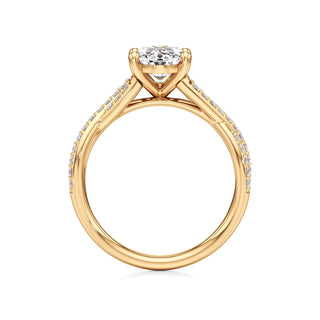 Twist Prong Set Basket Marquise Engagement Ring