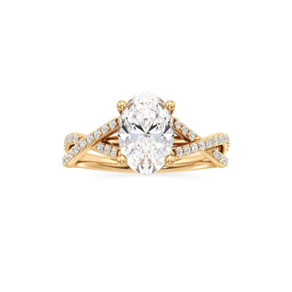 Twist Prong Set Basket Marquise Engagement Ring
