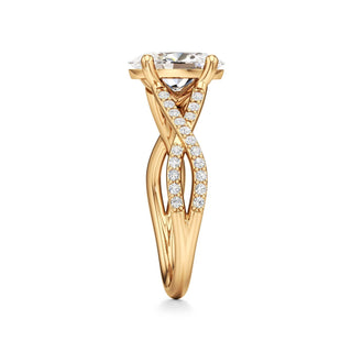 Twist Prong Set Basket Marquise Engagement Ring