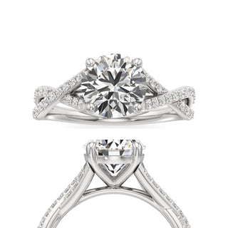 Twist Prong Set Basket Marquise Engagement Ring