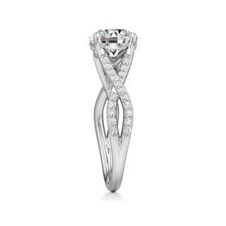 Twist Prong Set Basket Marquise Engagement Ring