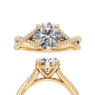 Twist Prong Set Basket Marquise Engagement Ring