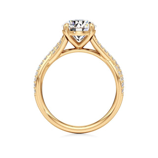 Twist Prong Set Basket Marquise Engagement Ring
